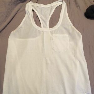 White lulu racerback tank